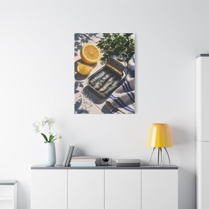 Mediterranean Sardines & Lemon Prep Wall Art & Canvas Print
