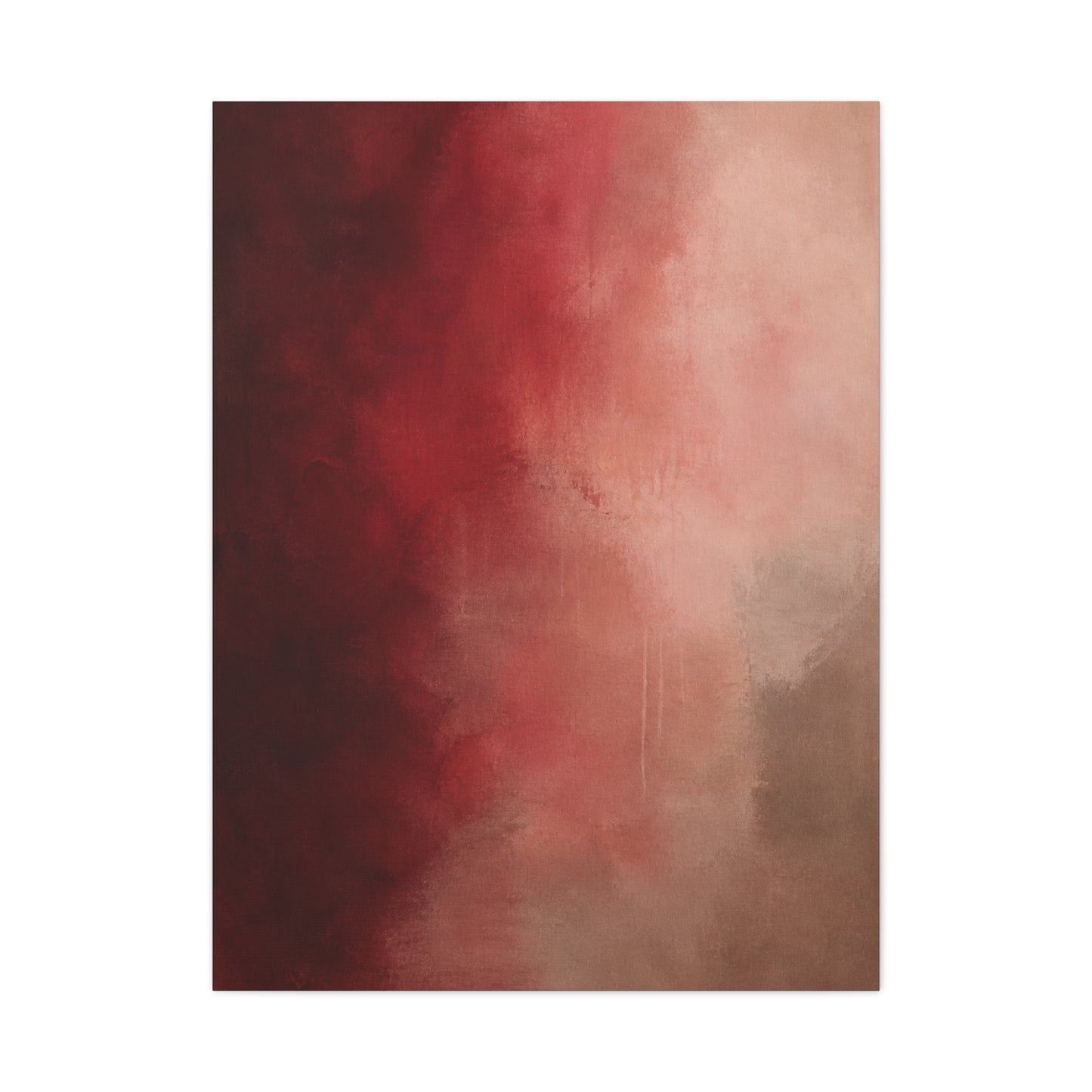 Burgundy Blush Color Field Abstraction Wall Art & Canvas Print