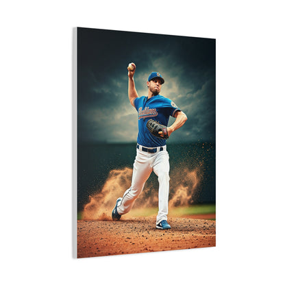 Pitcher Power Throw Action Wall Art & Canvas Prints