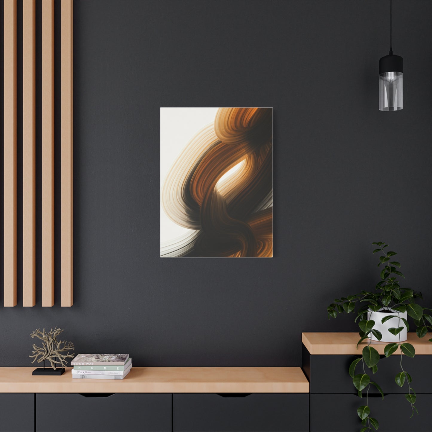 Dark Gold Flow Abstract Wall Art & Canvas Prints