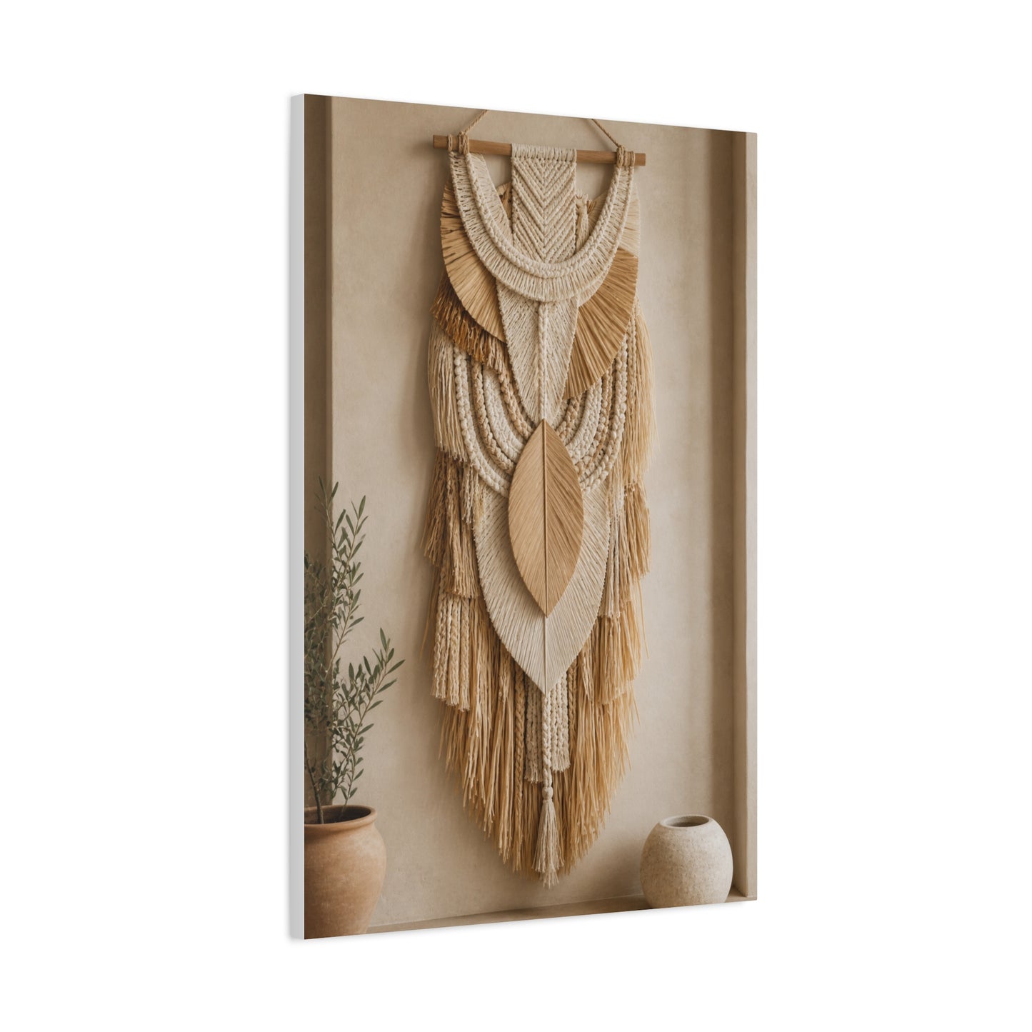 Handwoven Natural Fiber Wall Hanging Wall Art & Canvas Print