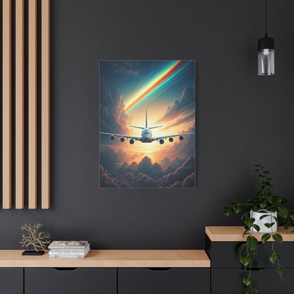 Rainbow Sky Flight Horizon Wall Art & Canvas Prints
