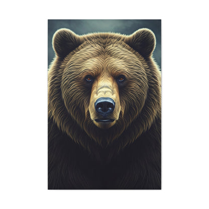 Vibrant Artistic Grizzly Portrait Wall Art & Canvas Prints