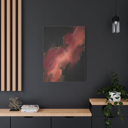 Red and Black Smoky Luxury Abstract Wall Art & Canvas Print