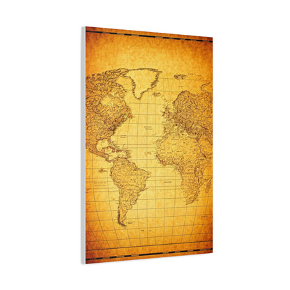 Vintage World Scroll Map Wall Art & Canvas Prints