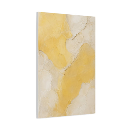 Wabi-Sabi Yellow Plaster Minimal Abstract Wall Art & Canvas Print