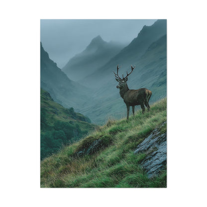 Highland Valley Stag Vista Wall Art & Canvas Print