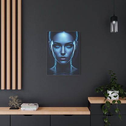 Blue Tears Reflection Portrait Wall Art & Canvas Prints