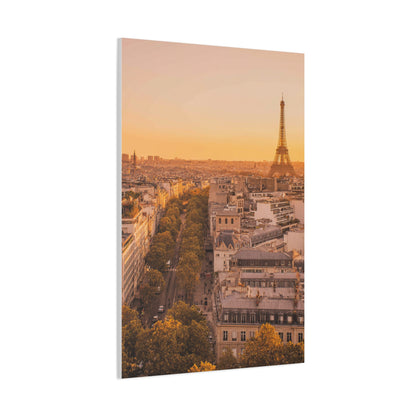 Paris Golden Sunset Skyline Wall Art & Canvas Print