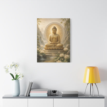 Golden Buddha Meditation Wall Art & Canvas Print