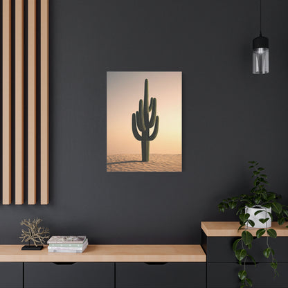 Minimalist Saguaro Desert Sunset Wall Art & Canvas Prints