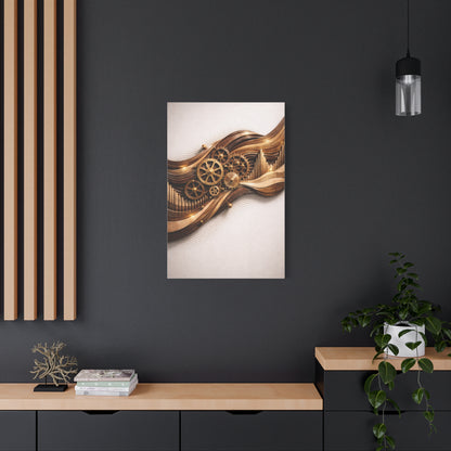 Mechanical Rhythm Wave Sculpture Wall Art & Canvas Print