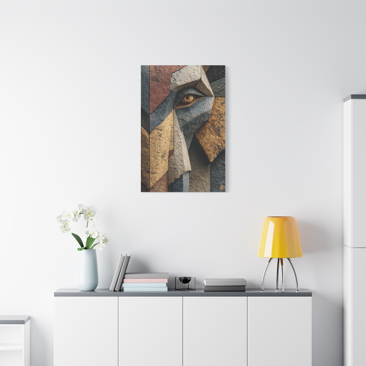 Geometric Elephant Faceted Portrait Wall Art & Canvas Print