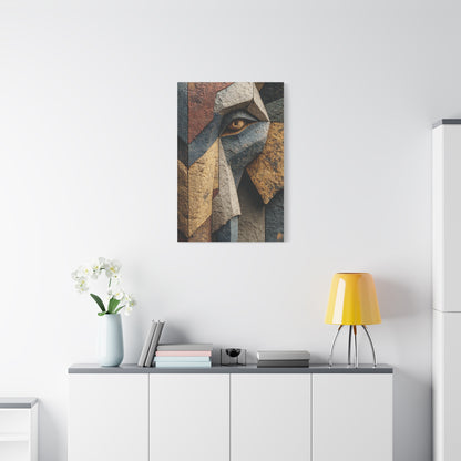 Geometric Elephant Faceted Portrait Wall Art & Canvas Print