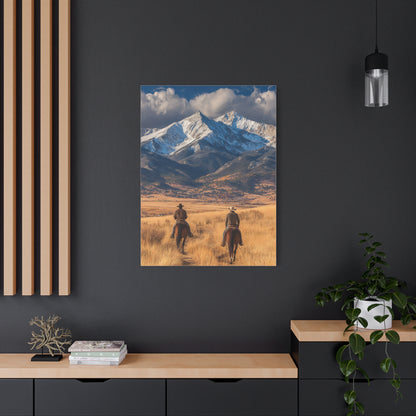 Frontier Riders in the Golden Valley Wall Art & Canvas Print