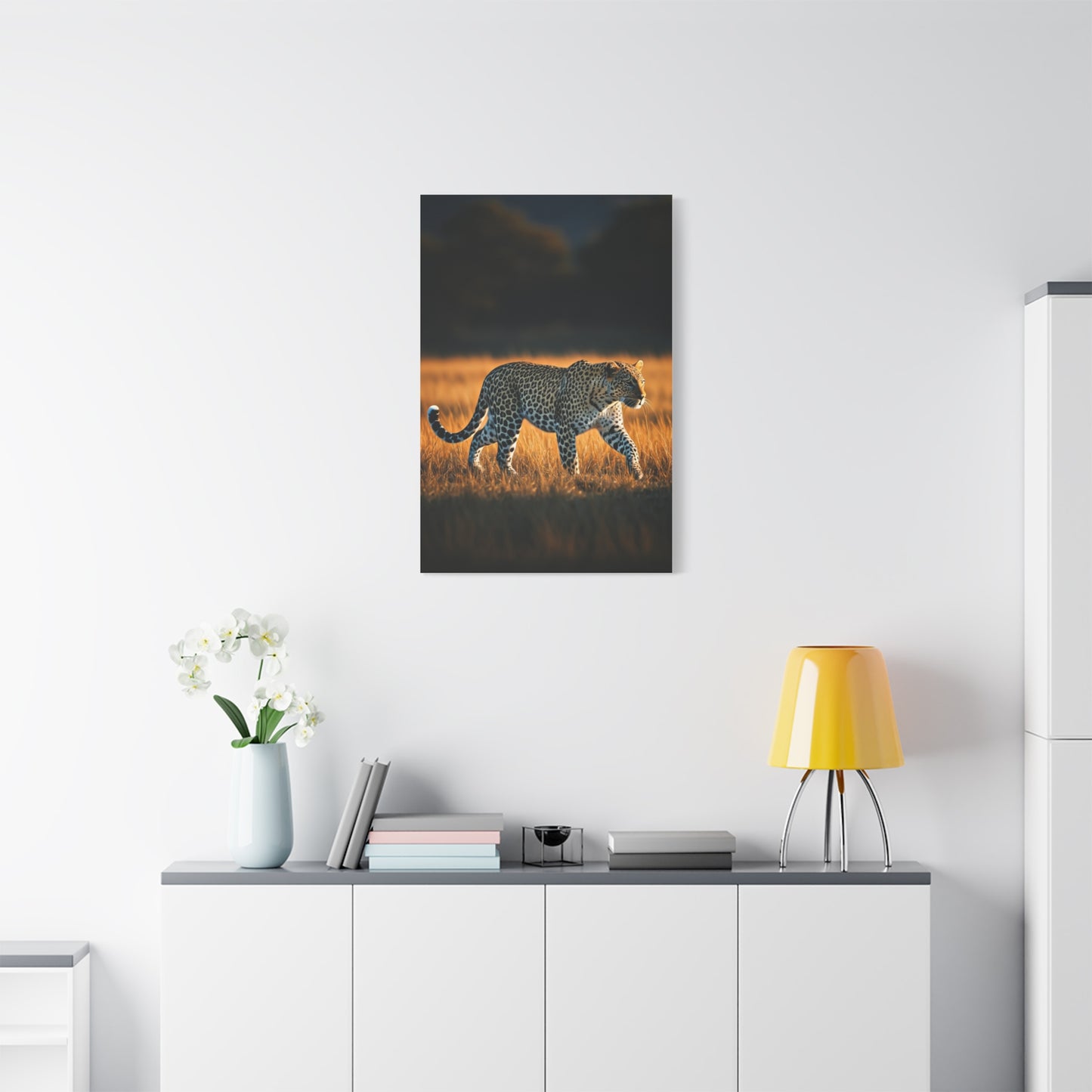 Lone Cheetah in Tall Grass Wilderness Wall Art & Canvas Prints