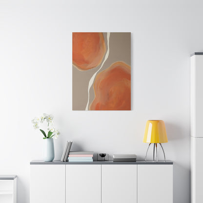 Minimal Tangerine Organic Forms Wall Art & Canvas Print