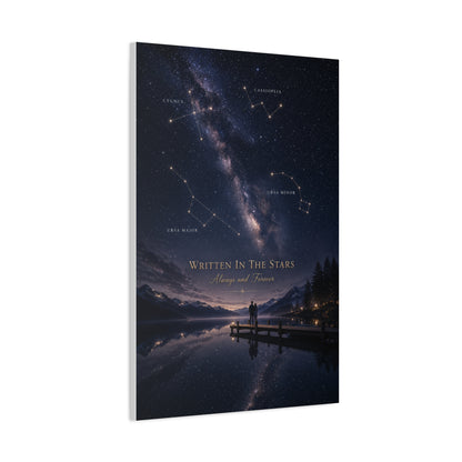 Written in the Stars Celestial Love Quote Wall Art & Canvas Print