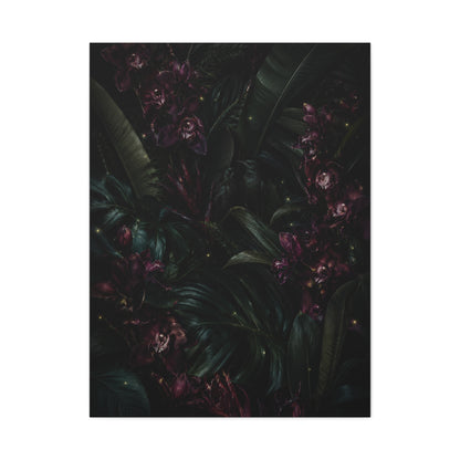 Tropical Noir Orchid Midnight Romance Wall Art & Canvas Print