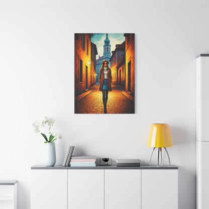 Twilight Alley Stroll Wall Art & Canvas Print