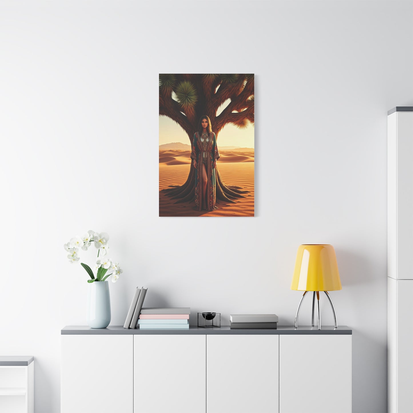 Desert Muse Beneath the Sacred Tree – Wall Art & Canvas Prints