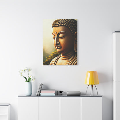 Golden Contemplation Buddha Close-Up Wall Art & Canvas Prints