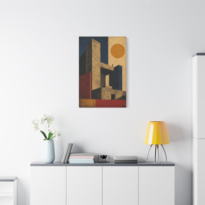 Monolithic Brutalist Architecture Study Wall Art & Canvas Print