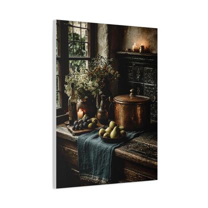 Moody Farmhouse Kitchen Still Life Wall Art & Canvas Print