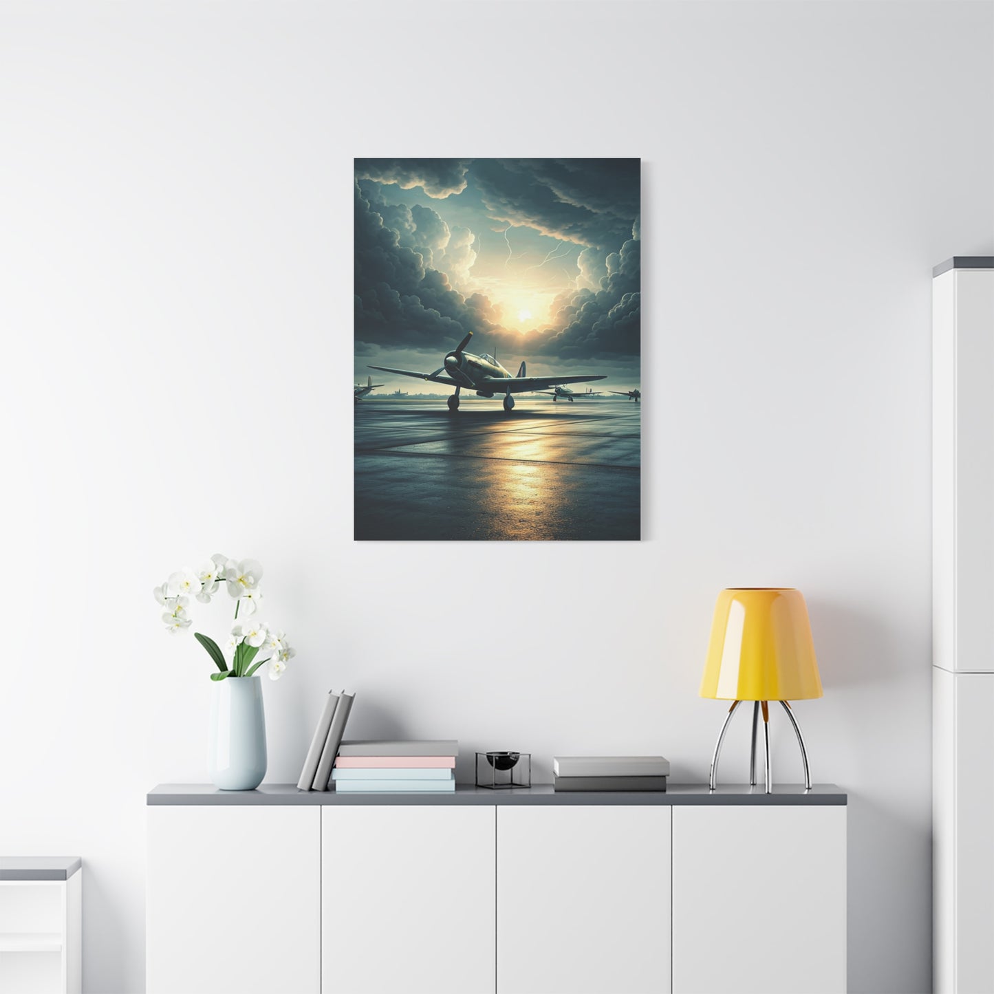 Storm Horizon Runway Flight Wall Art & Canvas Prints