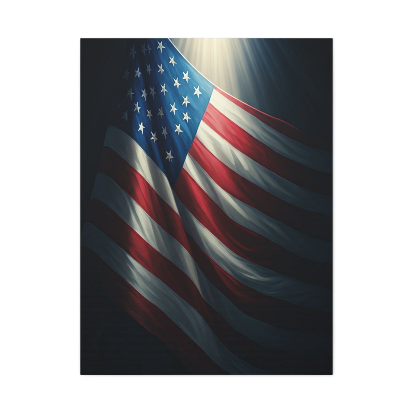 Spotlight American Flag Honor Wall Art & Canvas Prints