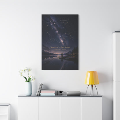 Written in the Stars Celestial Love Quote Wall Art & Canvas Print