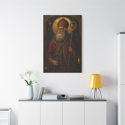 Saint Nicholas Icon Portrait Wall Art & Canvas Print