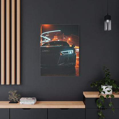 Audi R8 V10 Plus Downtown Night Drive Wall Art & Canvas Prints