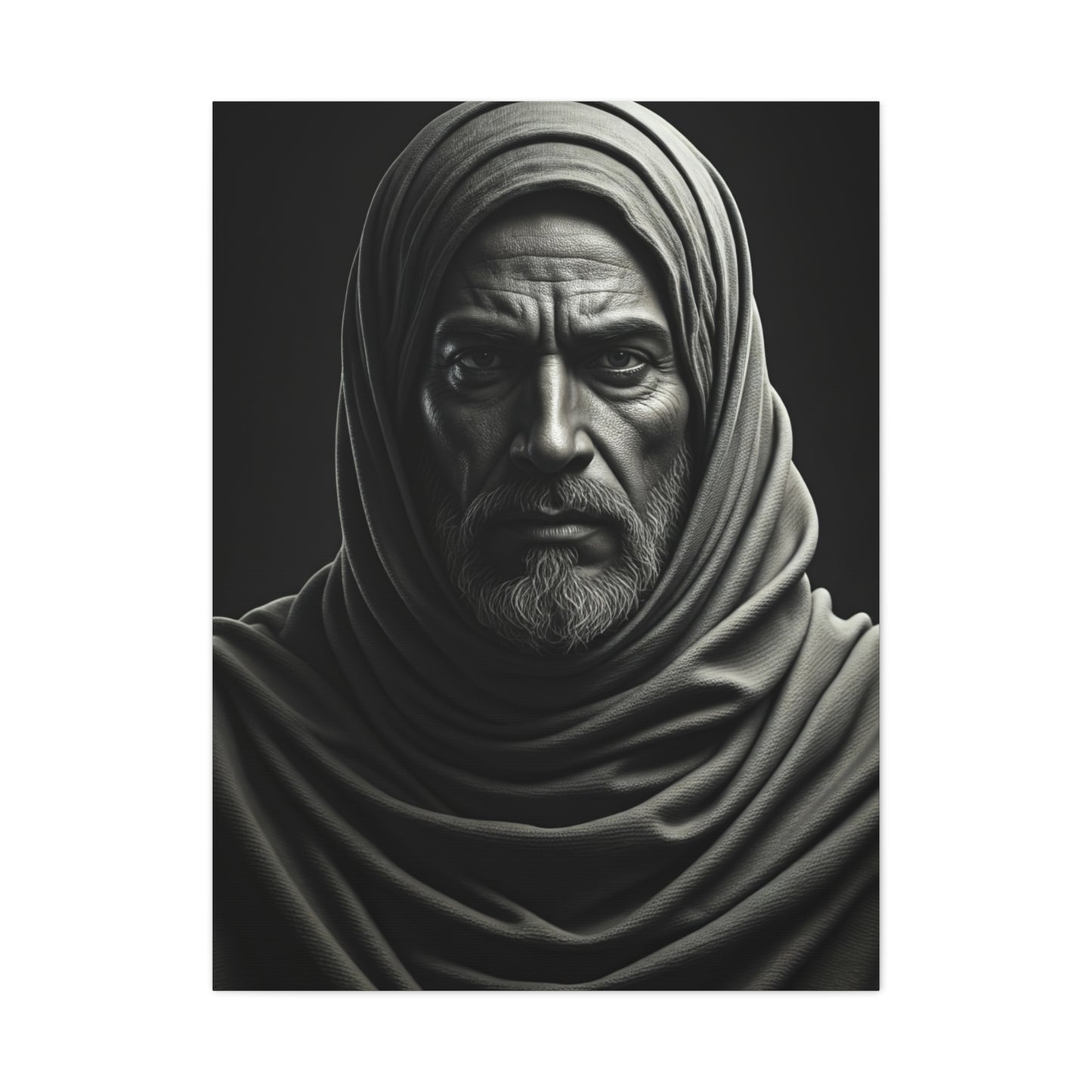 Silent Strength Black & White Elder Portrait Wall Art & Canvas Prints