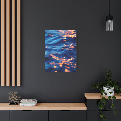 Golden Reflections on Ocean Ripples Wall Art & Canvas Prints