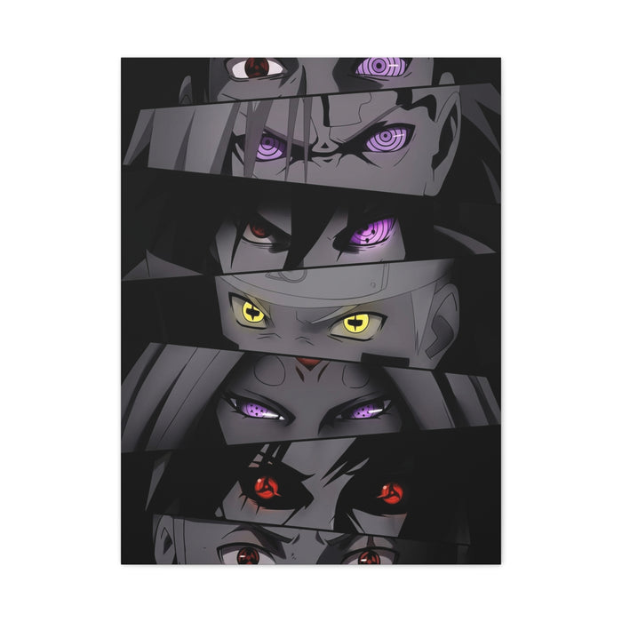 Naruto Legendary Shinobi Eyes Dark Poster Wall Art & Canvas Print