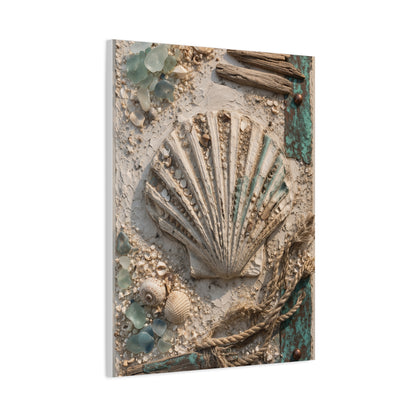 Coastal Shell Relief Composition Wall Art & Canvas Print