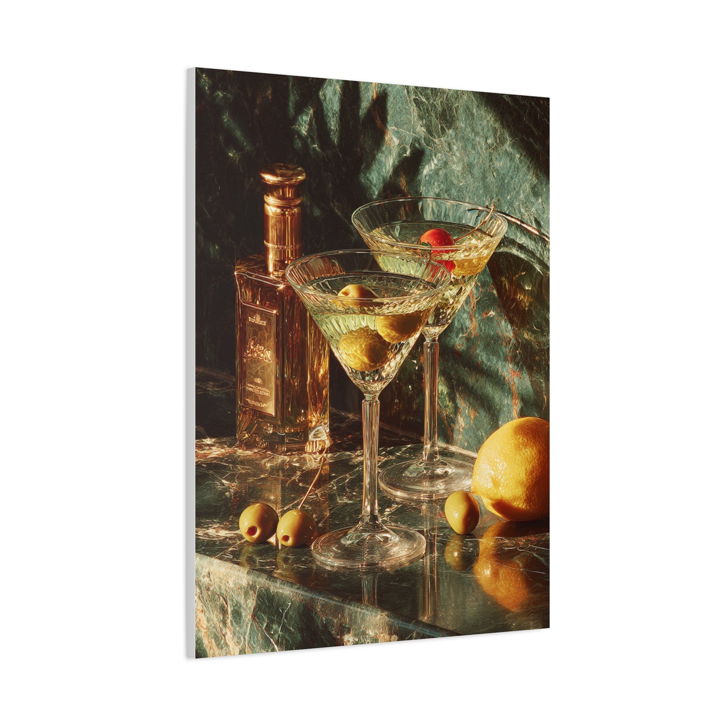Dirty Martini Cocktail Still Life Wall Art & Canvas Print