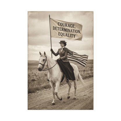 Suffrage Rider Equality Statement Wall Art & Canvas Print
