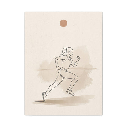 Minimal Marathon Runner Sports Wall Art & Canvas Print