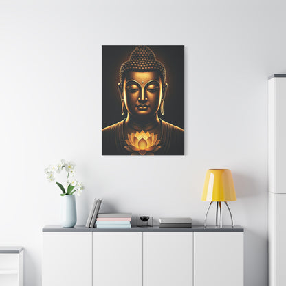 Shadowed Golden Buddha Elegance Wall Art & Canvas Prints