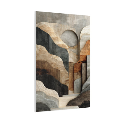 Organic Neutral Abstract Landscape Wall Art & Canvas Print