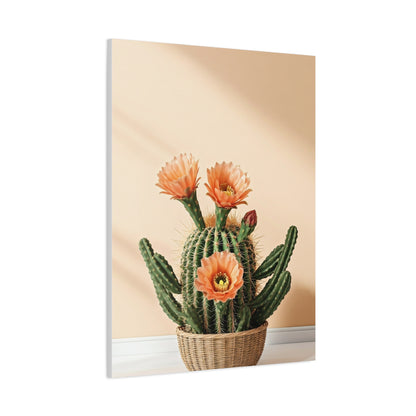 Blooming Desert Barrel Cactus Wall Art & Canvas Prints