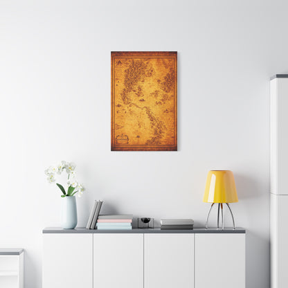 Antique Treasure World Map Wall Art & Canvas Prints