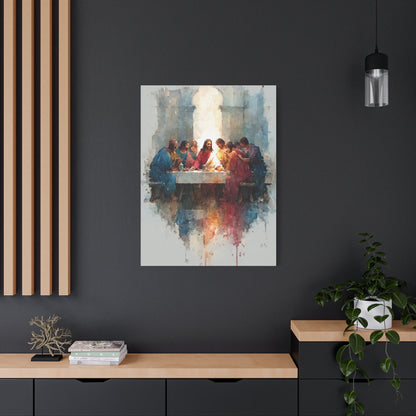 The Last Supper Watercolor Reflection Wall Art & Canvas Print