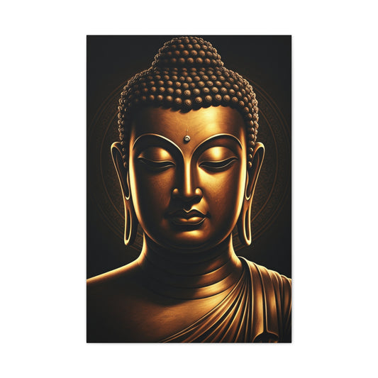 Serene Enlightenment Buddha Close-Up Wall Art & Canvas Prints