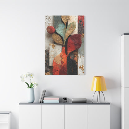 Sculptural Botanical Form Abstraction Wall Art & Canvas Print