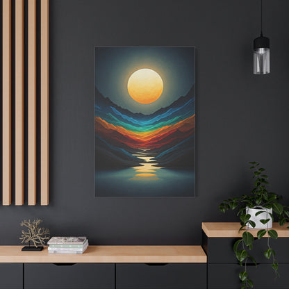 Golden Moon Valley Glow Wall Art & Canvas Print