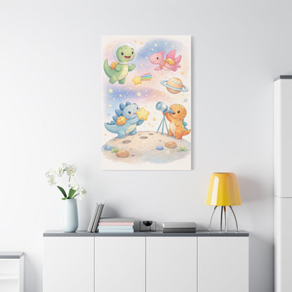 Cosmic Dinosaur Adventure Wall Art & Canvas Print