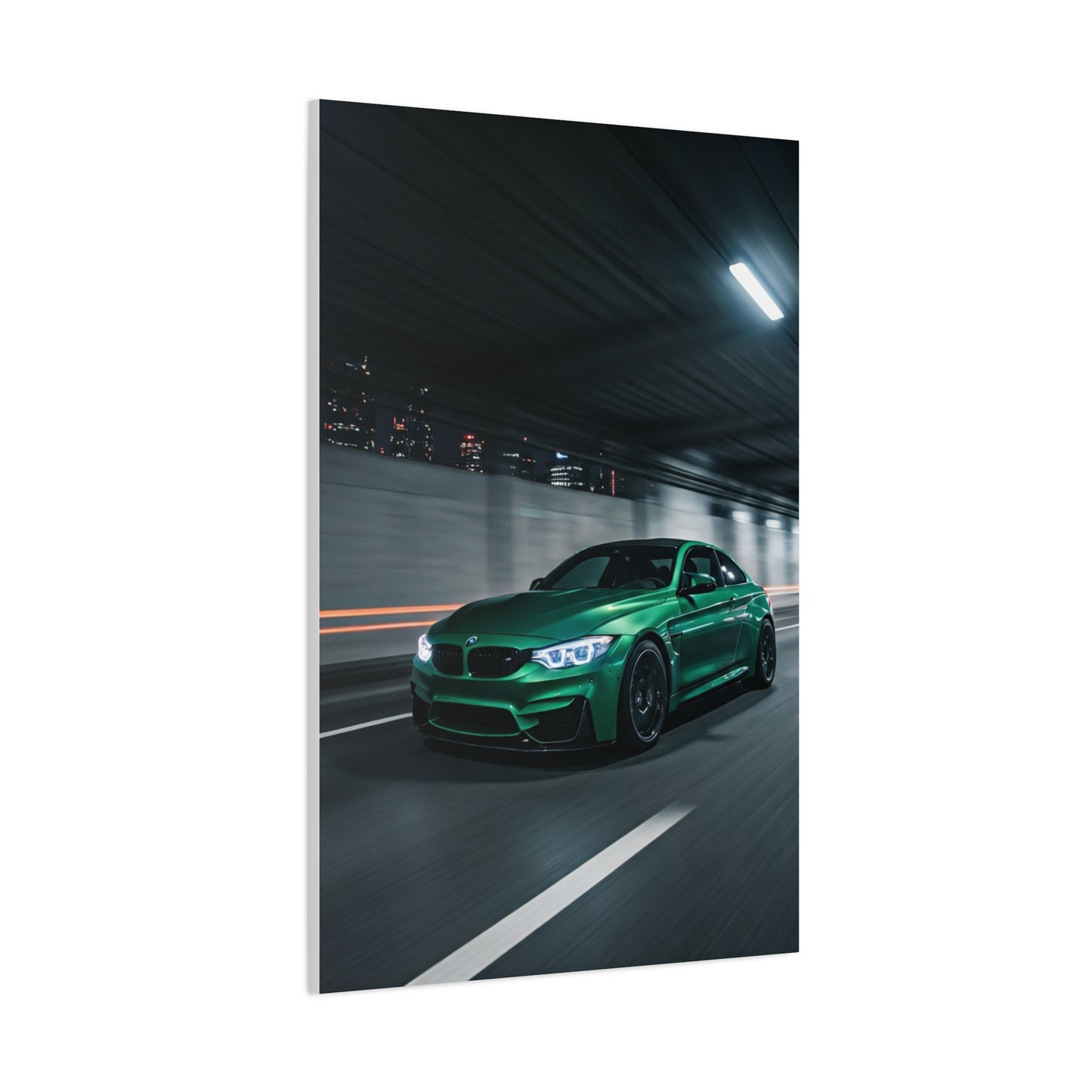 BMW M4 City Tunnel Motion Blur Wall Art & Canvas Prints